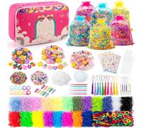 SLEMAKO 18000+ Elastique Bracelet Kit, 20 Couleurs Bricolage Creation Collier Bracelet Elastique Enfant, Tissés Caoutchouc Kit Bracelet Jouets Pour Garçon Enfants Cadeaux D’Anniversaire Et De Noël