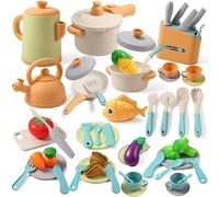 SLEMAKO Accessoire Cuisine Enfant, Chef Jeu de rôleUstensiles, Pots et Casseroles Jouet, Chef Jeu de rôle pour Garçons et Filles 3-6 Ans Cadeau