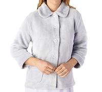 Slenderella Ladies Mini Waffle Bed Jacket BJ4300 Grey Large