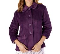 Slenderella Ladies Mini Waffle Bed Jacket BJ4300 Plum Medium