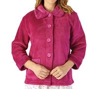 Slenderella Ladies Mini Waffle Bed Jacket BJ4300 Raspberry 2XL