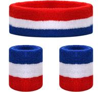 Slep-3 Pièces Bandes De Transpiration Set, Ensemble De Bandeau, Sports Bandeau Poignet, Humidité Mèche Sweat Head Band, Bandeaux Anti-Transpiration Pour Entraînement De Gym Et Yoga