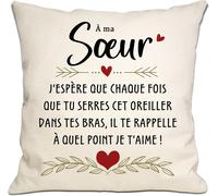 Slep-Housse De Coussin Pour S?ur - Cadeau D'anniversaire: J'espère Que Chaque Fois Que Tu Serres Ce Coussin, Il Te Rappelle Combien Je T'aime