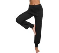 Slep-Pantalon Sarouel Femmes Taille Haute Pantalon De Yoga Femme Pantalons De Sport Pour Pilate Hippie Yoga Danser Avec Jupe Court