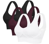 Slep-Soutien-Gorge Quotidien Doux Femmes Large Bretelles Brassière Sans Couture Sommeil Avec Coussin Amovible Rembourré Respirant Pour Yoga Plus Taille