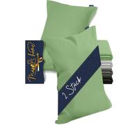 Slep-Velvety Soft 1615.2355 Lot De 2 Housses De Coussin - 40 X 60 Cm - Sauge
