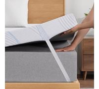 Sleremind Surmatelas king size en mousse à mémoire de forme 7 cm avec housse lavable en machine, soulagement de la pression et respirant, 150 x 200 x 7 cm