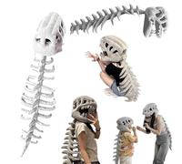 SLERFT Wearable Dinosaur Skeleton Plush Costume Realistic 3D Dino Outfit Set Halloween Spinosaurus Bones Stuffed Toys(1*L-45.2in)