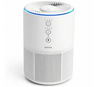 Slevoo Purificateur D'Air Chambre, Éliminant 99,97% La Fumée, La Poussière, Le Pollen Et Les Odeurs, Filtre Hepa H13 Avec Éponge Parfumée, 3 Niveaux De Vitesse & Time Mode Sommeil À 23 Db,Blanc