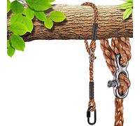 SLEWARE Sangles de hamac, Corde de balançoire, kit de Corde avec Mousqueton en Acier Inoxydable, Peut Supporter jusqu'à 454 kg, pour Aire de Jeux, balançoires