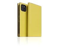 SLG Étui portefeuille en cuir compatible avec iPhone 14 Plus, D8 Neon Full Grain Leather Diary Flip Cover Card Slot Holder with Gift Box. Handmade and designed for iPhone 14 Plus (citron)