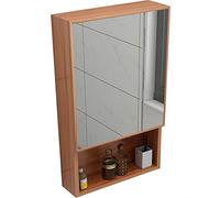 SLGGPJBU Armoire à miroir avec rangement pour salle de bain Armoire de rangement murale pour chambre à coucher Armoire murale pour articles de maquillage HD, 40 x 65 x 11 cm, marron