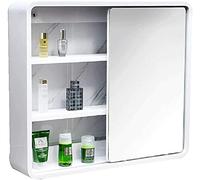 SLGGPJBU Armoire de salle de bain à miroir, armoire de salle de bain murale pour la maison ou l'hôtel, armoire miroir en bois massif, armoire de salle de bain miroir en chêne miroir mural, Ca, 60 x 60