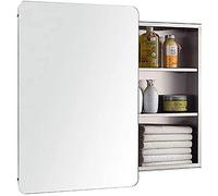 SLGGPJBU Armoire de salle de bain - Armoire de rangement murale avec miroir - Boîte de rangement murale avec miroir