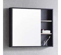 SLGGPJBU Armoire de salle de bain avec miroir de salle de bain - Armoire de rangement en aluminium - Miroir mural double face - Carré