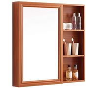 SLGGPJBU Armoire de salle de bain murale - Armoire de rangement murale - Armoire de salle de bain avec miroir - Étagère de salle de bain - 60 x 12 x 70 cm - Marron