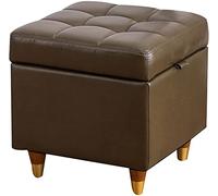 SLGGPJBU Boîte de rangement repose-pieds imperméable en cuir synthétique - Tabouret bas - Rembourrage en éponge élastique - Pour canapé, table basse, tabouret de décoration d'intérieur