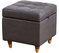 SLGGPJBU Boîte de rangement repose-pieds imperméable en cuir synthétique - Tabouret bas - Rembourrage en éponge élastique - Pour canapé, table basse, tabouret de décoration d'intérieur