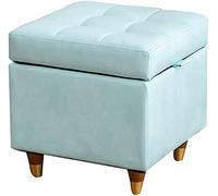 SLGGPJBU Boîte de rangement repose-pieds imperméable en cuir synthétique - Tabouret bas - Rembourrage en éponge élastique - Pour canapé, table basse, tabouret de décoration d'intérieur