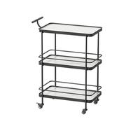 SLGGPJBU Chariot 3 couches étagère de rangement chariot à boissons pour hôtel et restaurant idéal pour gâteaux et thé ménage livraison mobile chariot petit chariot support de rangement au sol noir