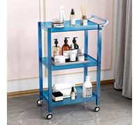 SLGGPJBU Chariot de cuisine à 3 niveaux peu encombrant, chariot à collations mobile, support de salle de bain, chariot de service pour la maison, le bureau, la cuisine, la salle de bain, grand