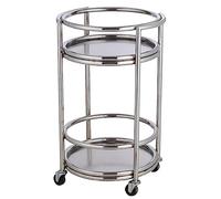 SLGGPJBU Chariot de cuisine - Grand chariot de service de bar, support de rangement pliable en acier inoxydable avec roues pour bars et restaurants, hôtels