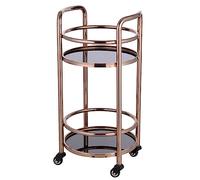 SLGGPJBU Chariot de cuisine - Grand chariot de service de bar, support de rangement pliable en acier inoxydable avec roues pour bars et restaurants, hôtels