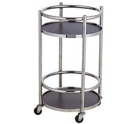 SLGGPJBU Chariot de cuisine - Grand chariot de service de bar, support de rangement pliable en acier inoxydable avec roues pour bars et restaurants, hôtels
