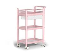 SLGGPJBU Chariot de rangement à 3 niveaux avec tiroir pour la maison, le bureau, la cuisine, la salle de bain, chariot utilitaire avec roues et poignée pour une mobilité facile