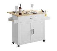SLGGPJBU Chariot de rangement de cuisine avec feuilles tombées et roulettes, table multifonctionnelle à roulettes pour organisation d'étagères de rangement