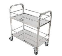 SLGGPJBU Chariot de rangement de cuisine en acier inoxydable, grand chariot de service, chariots de nettoyage, hôtels, restaurants et maisons de soins