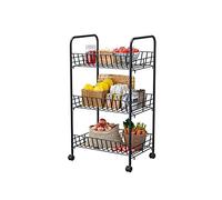 SLGGPJBU Chariot de rangement de cuisine multicouche pour cuisine, salon, étagère de rangement amovible, étagère de rangement pour économiser de l'espace avec roulettes, organisation de cuisine