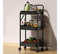 SLGGPJBU Chariot de salle de bain pliable pour rangement de cuisine, chariot d'organisation coulissant, pour espace étroit, gain de place