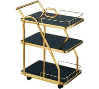 SLGGPJBU Chariot de service de bar, chariot de garde-manger, chariot de rangement de cuisine en acier inoxydable, convient pour les hôtels, les restaurants