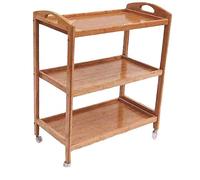 SLGGPJBU Chariot de service de cuisine multifonction avec roues pivotantes, 3 étagères, chariot de rangement pour salon et bar