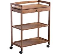 SLGGPJBU Chariot de service d'hôtel à roulettes avec support de rangement à 3 niveaux pour cuisine et salon, hôtel, chariot de service avec armoire de rangement pour usage domestique
