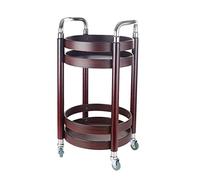 SLGGPJBU Chariot de service mobile en bois, chariot de service de cuisine, chariot de bar portable pour salle à manger, restaurant, chariot utilitaire roulant, étagères