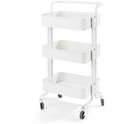 SLGGPJBU Chariot roulant de cuisine à 3 niveaux avec roues verrouillables et poignée - Chariot de rangement multifonction pour cuisine et salle de bain