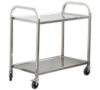 SLGGPJBU Chariot roulant utilitaire en acier inoxydable, chariot de service, déplacement, cuisine voiture étagère utilitaire chariot, avec roues de verrouillage, pour Hôtel/Restaurant/Accueil/3