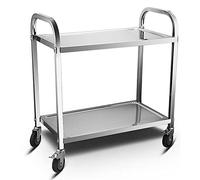 SLGGPJBU Chariot utilitaire à roulettes en acier inoxydable, chariot de service, chariot de service amovible, avec roues de verrouillage, étagère de cuisine, chariot de service, pour