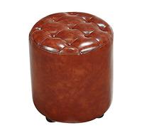 SLGGPJBU Cube Pouf rembourré avec pouf en cuir, Repose-pieds carré en bois massif pour salon, table basse, petit banc rouge, 40 x 40 x 35 cm