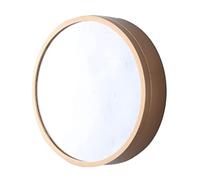 SLGGPJBU Miroir de beauté rond pour salle de bain - Armoire de rangement murale avec cadre en bois à fermeture lente