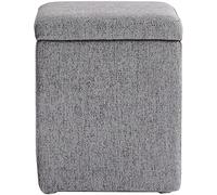 SLGGPJBU Petit repose-pieds cube en lin, pliable, boîte de rangement avec couvercles, multi-usage, gain de place, table basse, tabouret de décoration d'intérieur