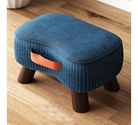 SLGGPJBU Petit repose-pieds incurvé avec poignée, siège rembourré en velours, repose-pieds avec pieds en bois, marchepied ottoman pour la maison, le salon, la chambre à coucher, le canapé