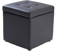 SLGGPJBU Pouf cube de rangement en similicuir avec charnière sur le dessus