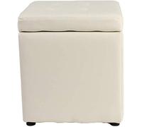 SLGGPJBU Pouf cube de rangement en similicuir avec plateau de rangement pour jouets avec charnière sur le dessus