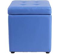SLGGPJBU Pouf cube de rangement en similicuir avec plateau de rangement pour jouets avec charnière sur le dessus