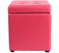 SLGGPJBU Pouf cube de rangement en similicuir avec plateau de rangement pour jouets avec charnière sur le dessus