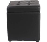 SLGGPJBU Pouf cube de rangement en similicuir avec plateau de rangement pour jouets avec charnière sur le dessus