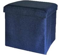 SLGGPJBU Pouf de rangement en forme de repose-pieds cubique, boîtes de rangement pliantes, repose-pieds en lin, table d'appoint avec plateau de table basse